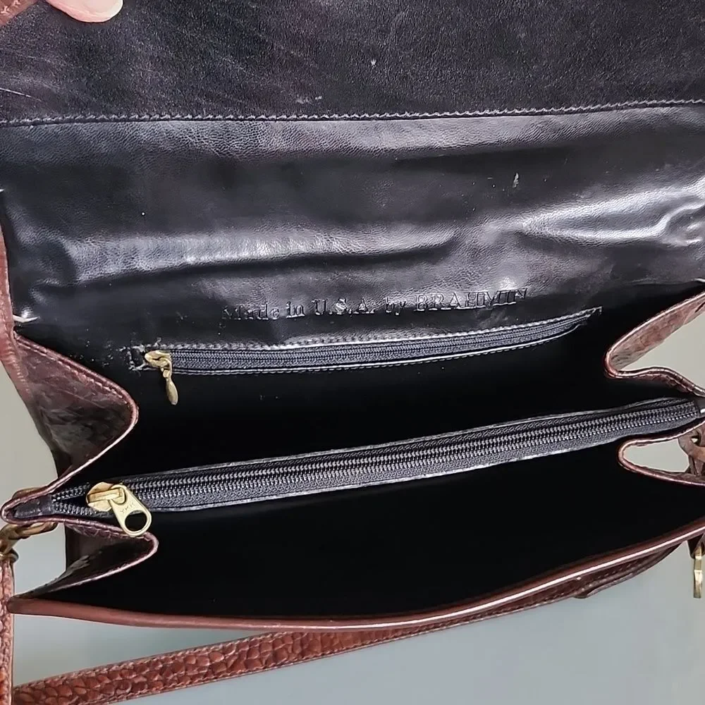 Brahmin Tuscany Vintage Americana Y2K Leather Bag In Excellent Condition